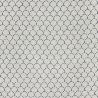 Around The Bend Spa by Carole Designer Fabric Seamist 88% Polyester, 7% Rayon, 5% Linen China Passes 60,000 Double Rubs Wyzenbeek Horizontal: 2 3/4" and Vertical: 4" 54" - Swanky Fabrics -