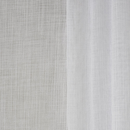Calm Breeze White by Carole Designer Fabric Sheer Philosophy 100% Polyester France N/A </p><p>Repeat: None 138" - Swanky Fabrics -