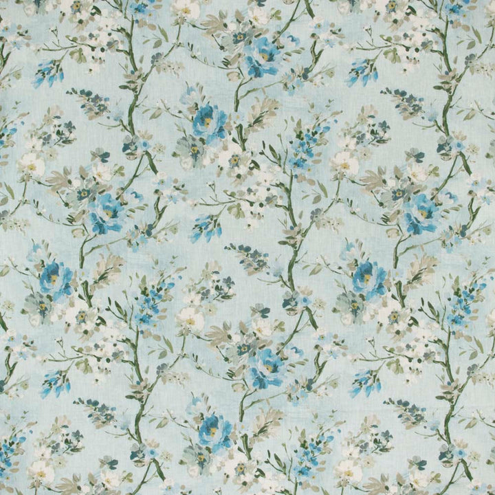Hillside Charm Aqua by Carole Designer Fabric Seamist 100% Cotton-Ssr S Korea Passes 30,000 Double Rubs Wyzenbeek Horizontal: 135 and Vertical: 27 54 - Swanky Fabrics -