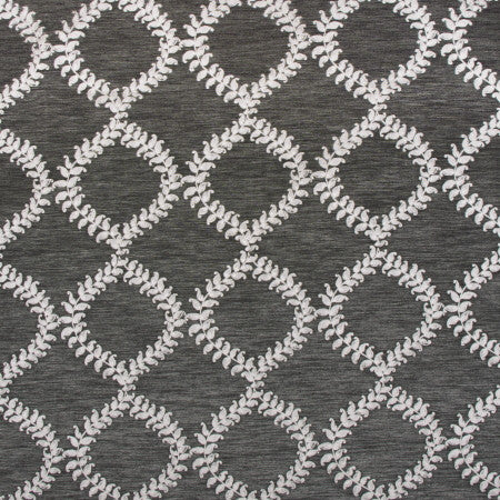 One Morning Raven by Carole Designer Fabric SILVER FOX 67% Polyester, 33% Cotton India Passes 30,000 Double Rubs Wyzenbeek Horizontal: 9" and Vertical: 9 1/2" V 54" - Swanky Fabrics -