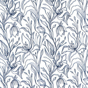 Melody Navy by Carole Designer Fabric
