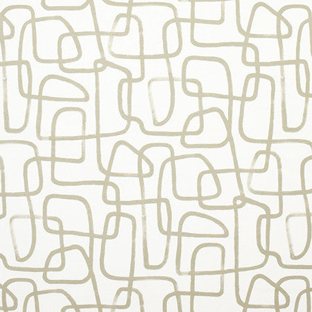 Wrong Turn Sand by Carole Designer Fabric Prisma 100% Cotton SPAIN 50,000 Wyzenbeek Double Rubs 27" V, 13 1/2" H HD 54" - Swanky Fabrics -