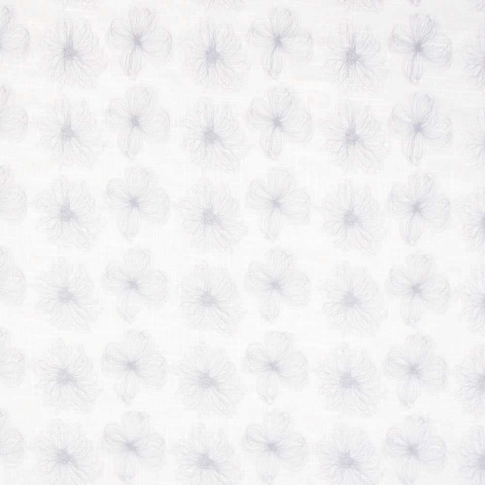 Into A Spiral Silver by Carole Designer Fabric White Smoke 55% Linen, 45% Polyester China N/A Horizontal: 10.5 and Vertical: 11.5 52 - Swanky Fabrics -