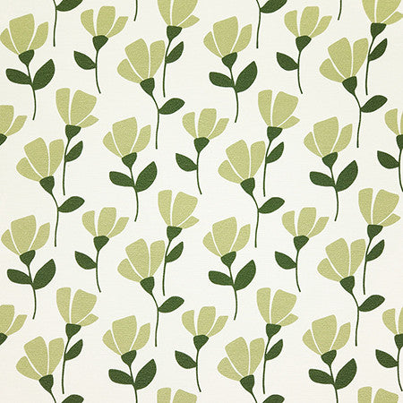 Little Blooms Thyme by Carole Designer Fabric Evergreen 100% Cotton Spain 50,000 WYZENBEEK DOUBLE RUBS 13 1/2" V, 6 3/4" H HD 54" - Swanky Fabrics -