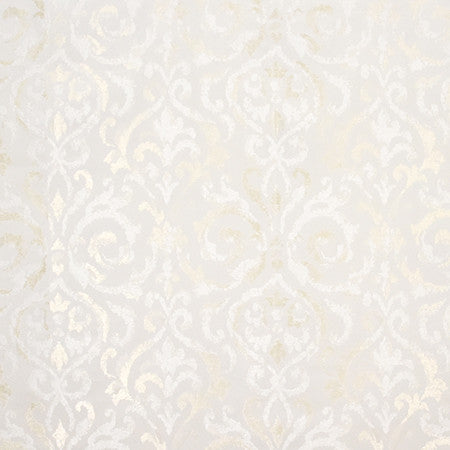 Kindness Within Pearl by Carole Designer Fabric Wellington 100% Polyester CHINA 40,000 Wyzenbeek Double Rubs 13 1/4" V, 14 1/2" H 55" - Swanky Fabrics -