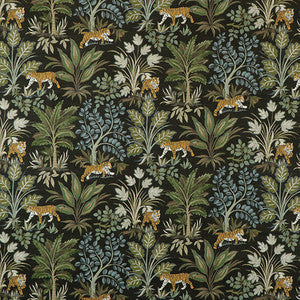 Tiger Hunt Chocolate by Carole Designer Fabric