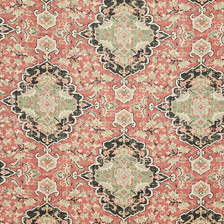 Dallington Henna Red by Carole Designer Fabric Dawn & Dusk 100% Cotton Pakistan 24 1/2" V, 13 1/2" H HD 54" - Swanky Fabrics -