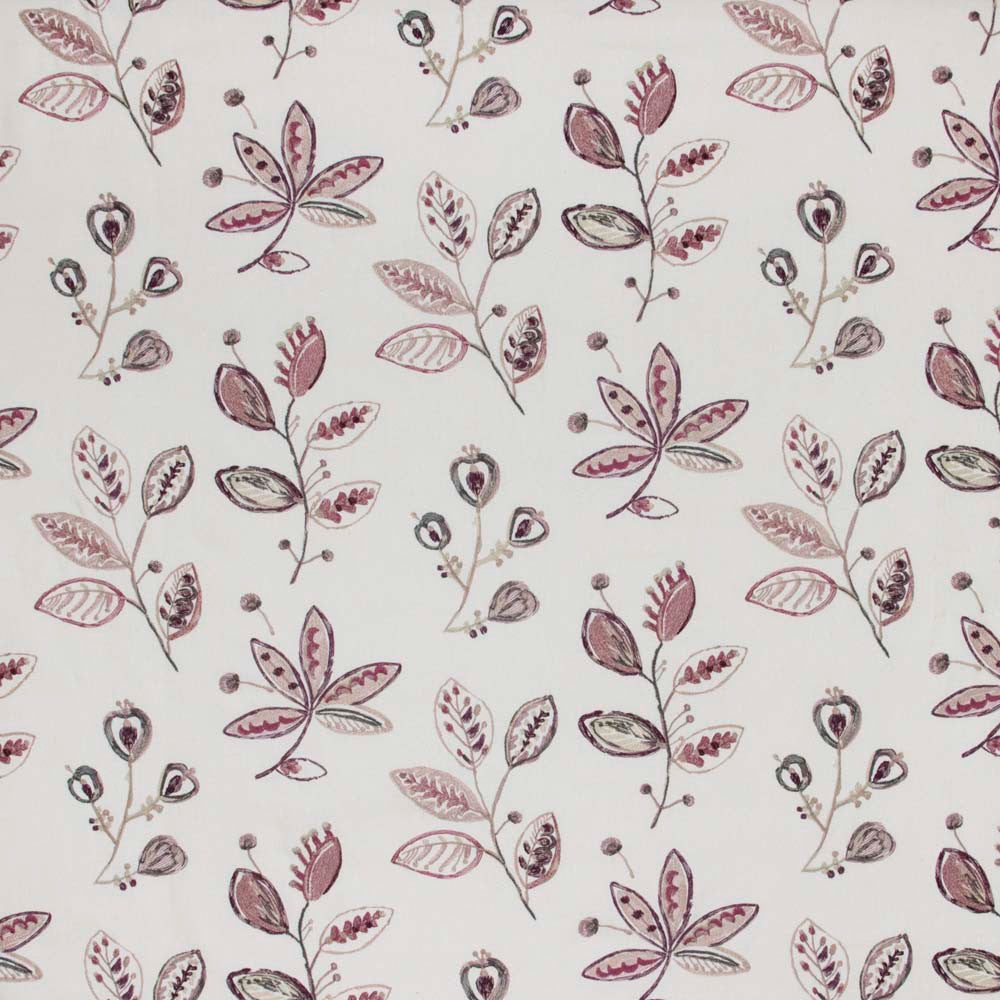 Well Wishes Sangria by Carole Designer Fabric Mulberry Sangria 70% Polyester, 30% Linen India N/A Horizontal: 255 and Vertical: 18875 51 - Swanky Fabrics -