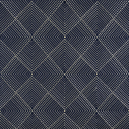 Focus On Me Navy by Carole Designer Fabric From The Heart 65% Cotton, 30% Rayon, 5% Zari India N/A 15" V, 13" H 52" - Swanky Fabrics -