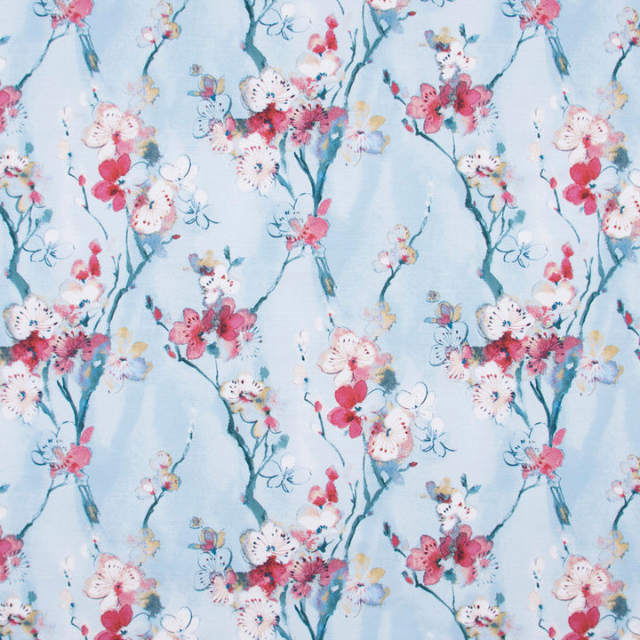Another Time Mist by Carole Designer Fabric Bluebird 100% Cotton S Korea Passes 15,000 Double Rubs Wyzenbeek Horizontal: 27.25 and Vertical: 26 54 - Swanky Fabrics -