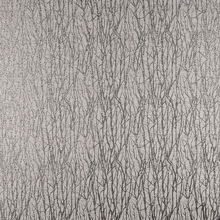 Winter Branches Silver by Carole Designer Fabric Blue Steel 92% Polyester, 8% Metallic India N/A 8 1/2" V, 6 3/4" H 57" - Swanky Fabrics -