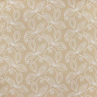Lovely Leaf Straw by Carole Designer Fabric Summer Garden 100% Polyester India 9 1/2" V, 18" H 54" - Swanky Fabrics -