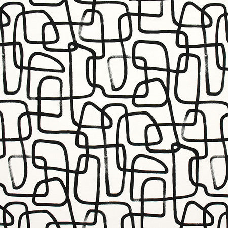 Wrong Turn Domino by Carole Designer Fabric Prisma 100% Cotton SPAIN 50,000 Wyzenbeek Double Rubs 27" V, 13 1/2" H HD 54" - Swanky Fabrics -
