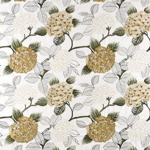 Hydrangea Park Golden by Carole Designer Fabric