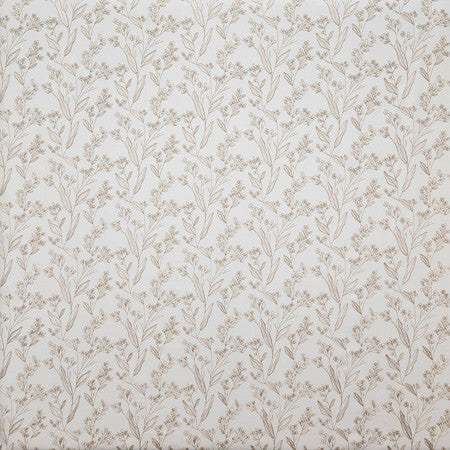 Chipper Natural by Carole Designer Fabric Neutral Ground Base: 71% Polyester, 29% Cotton Embr: 100% Polyester India 9 1/2" V, 6 3/4" H HD 54 1/4"" - Swanky Fabrics -