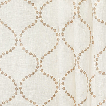 Coffee Run Tumbleweed by Carole Designer Fabric Perfect Balance Base: 100% Linen. Embr: 100% Viscose India N/A 8" V, 6 7/8" H 52" - Swanky Fabrics -