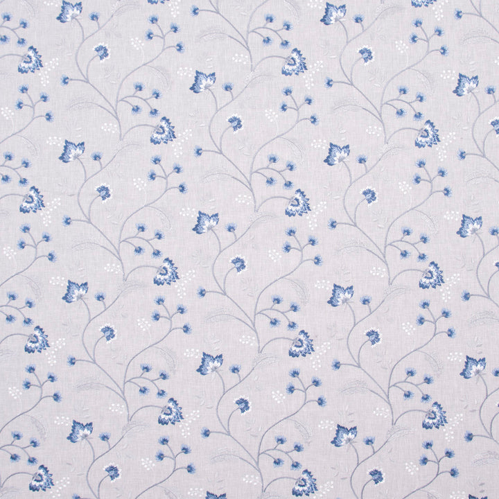 Until You Cornflower by Carole Designer Fabric Bluebird 52% Cotton, 48% Polyester India Passes 30,000 Double Rubs Wyzenbeek Horizontal: 17.25 and Vertical: 9.125 52 - Swanky Fabrics -
