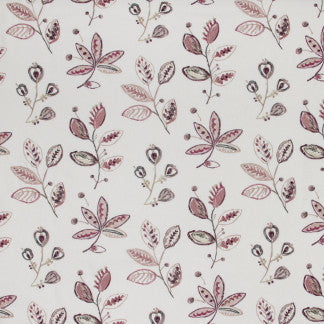 Well Wishes Sangria by Carole Designer Fabric Mulberry Sangria 70% Polyester, 30% Linen India 18 7/8" V, 25 1/2" H HD 51" - Swanky Fabrics -
