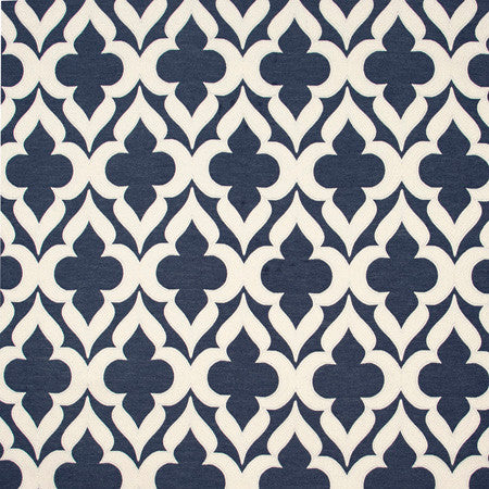 Dobbs Ferry Cobalt by Carole Designer Fabric Blue Forest 62% Polyester, 31% Cotton Turkey N/A Horizontal: 7" and Vertical: 13 3/4" V 58" - Swanky Fabrics -