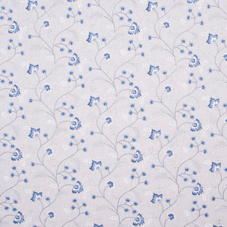 Until You Cornflower by Carole Designer Fabric Bluebird 52% Cotton, 48% Polyester India 9 1/8" V, 17 1/4" H 52" - Swanky Fabrics -