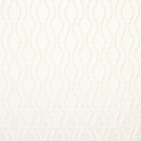 Walk Together Off White by Carole Designer Fabric Radiance 100% Polyester India 4 3/4" V, 4 1/2" H 54" - Swanky Fabrics -