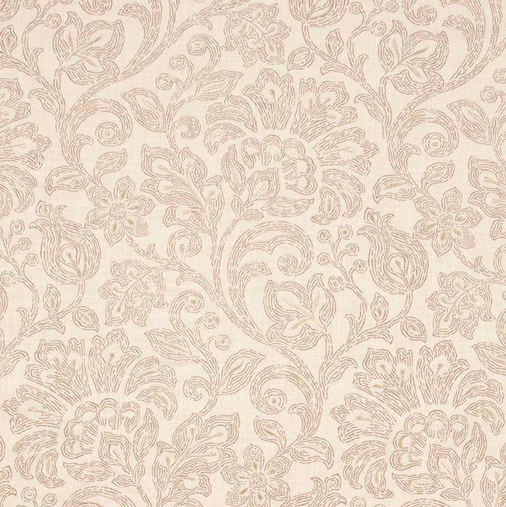 Few Words Linen by Carole Designer Fabric Pink Jade 100% Cotton India N/A Horizontal: 14.5 and Vertical: 24.5 54 - Swanky Fabrics -