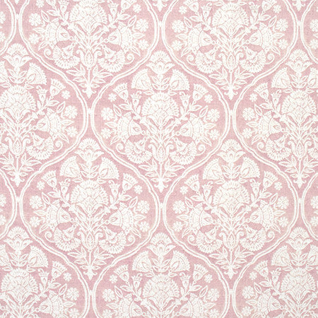 Live Your Life Blush by Carole Designer Fabric Wellington 75% Cotton, 25% Linen-Stain Resistant KOREA 10,000 Wyzenbeek Double Rubs 17 1/2" V, 13 1/4" H HD 54.5" - Swanky Fabrics -