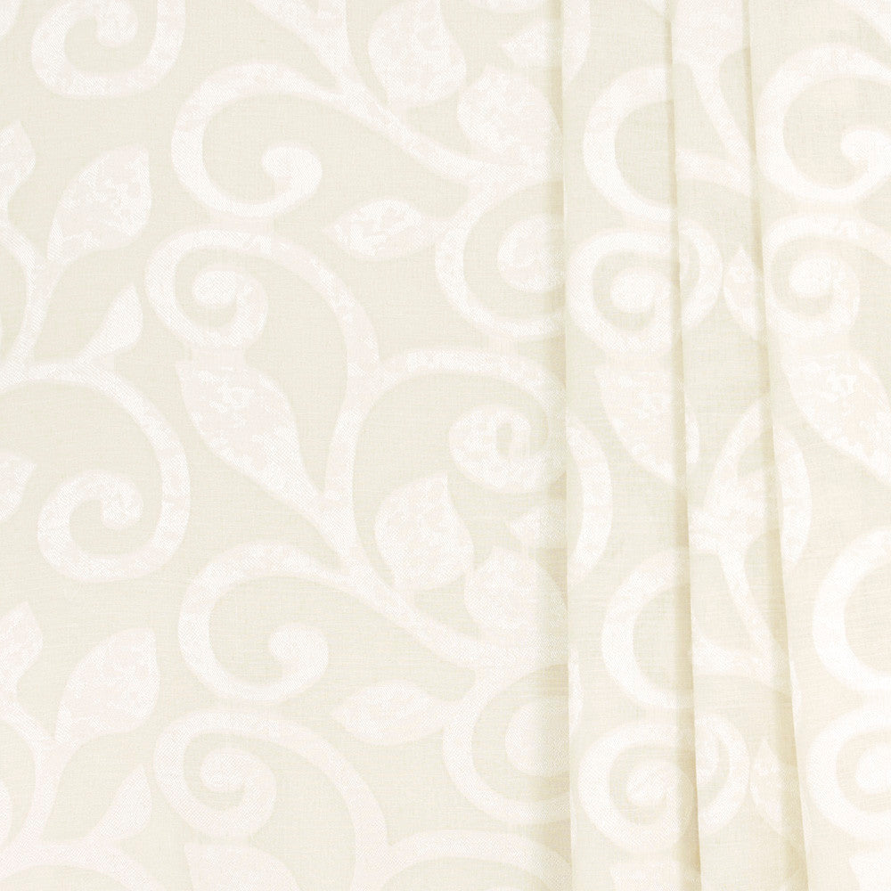 Scroll Away Parchment by Carole Designer Fabric Sheer Marvel 90% Polyester, 10% Linen CHINA N/A Horizontal: 1475 and Vertical: 20875 118 - Swanky Fabrics -
