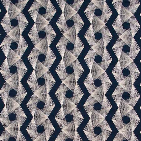 Feel Connected Navy by Carole Designer Fabric Wintermint 100% Cotton India N/A </p><p>Repeat: 7 3/4" V, 8 3/4" H 52" - Swanky Fabrics -