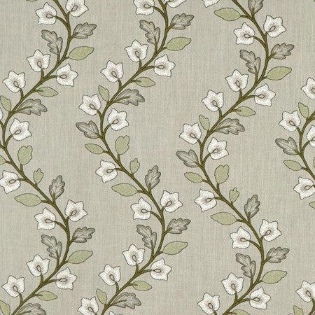 <p>Abbots Field Ivy by Carole Designer Fabric</p><p><strong>Required Minimum Quantity Purchase: 2 yards</strong></p><p>Book: Forget Me Knot</p><p>Content: Base: 52% Cotton, 48% Polyester Embr: 70% Cotton, 30% Rayon</p><p>Origin: </p><p>Performance: 20,000 Wyzenbeek Double Rubs</p><p>Repeat: 12 1/2" V, 18" H</p><p>Width: 54*"</p>
