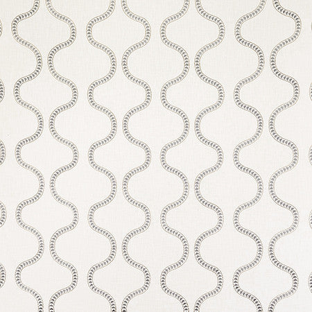 Subsequent Silver by Carole Designer Fabric Shape Shifter Base: 100% Cotton Embr: 80% Cotton, 20% Viscose India 7 5/8" V, 9" H 51" - Swanky Fabrics -