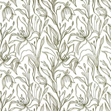 <p>Melody Olive by Carole Designer Fabric</p><p><strong>Required Minimum Quantity Purchase: 2 yards</strong></p><p>Book: Forget Me Knot</p><p>Content: Base: 100% Cotton Embr: 75% Cotton, 25% Rayon</p><p>Origin: </p><p>Performance: N/A</p><p>Repeat: 15 1/2" V, 13 1/2" H</p><p>Width: 52*"</p>