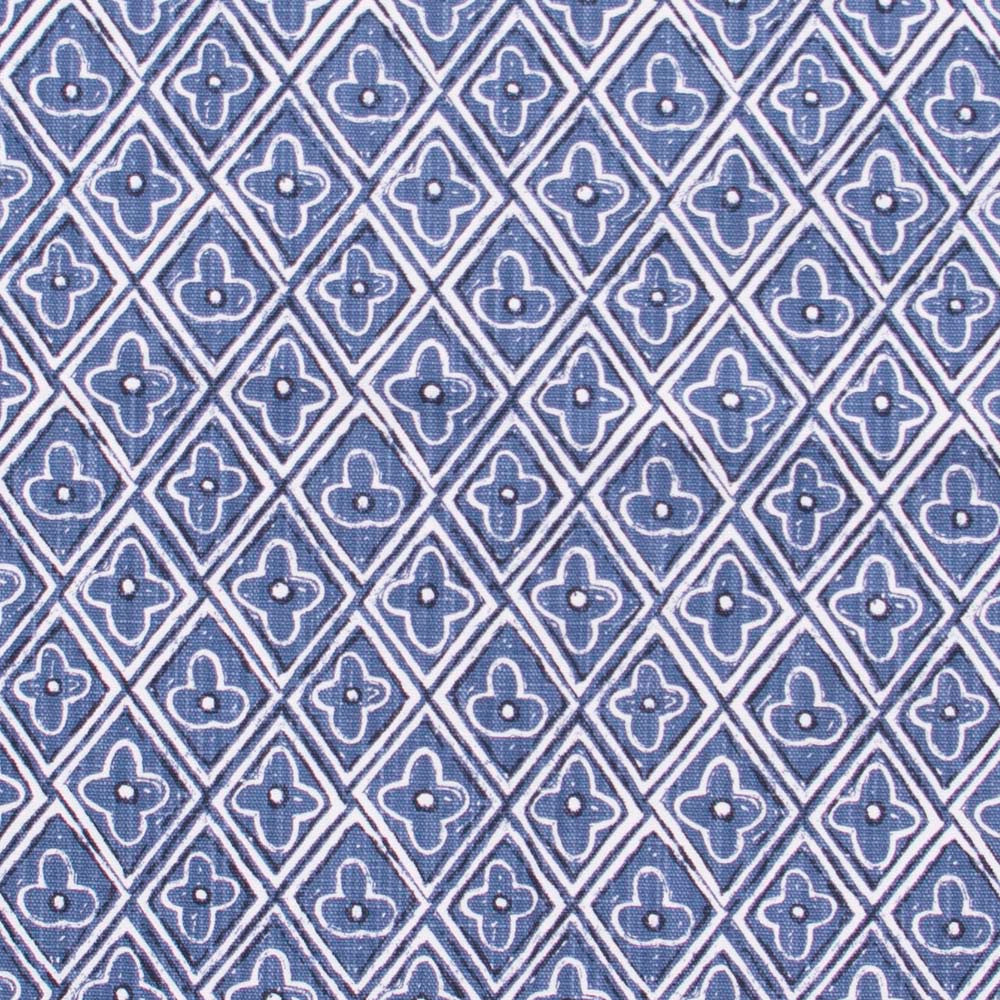 Sunny Outlook Cobalt by Carole Designer Fabric Wintermint 85% Cotton, 15% Linen USA 24,000 Wyzenbeek Double Rubs Horizontal: 4.5 and Vertical: 6.375 54 - Swanky Fabrics -