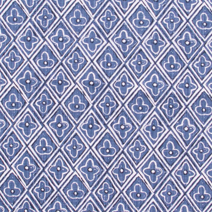 Sunny Outlook Cobalt by Carole Designer Fabric Wintermint 85% Cotton, 15% Linen USA 24,000 Wyzenbeek Double Rubs Horizontal: 4.5 and Vertical: 6.375 54 - Swanky Fabrics -