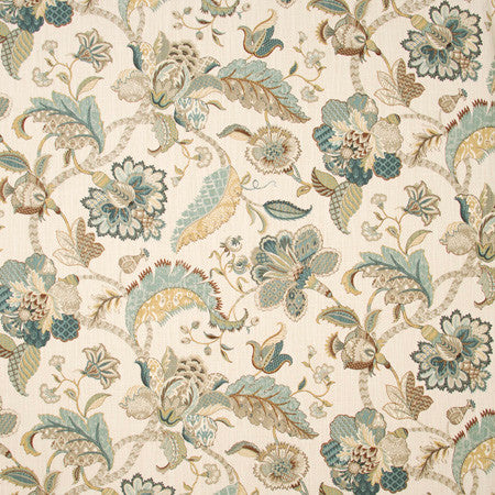 Open Meadow French Blue by Carole Designer Fabric Blue Forest 100% Cotton-SSR Printed In USA 27" V, 27" H HD 54" - Swanky Fabrics -