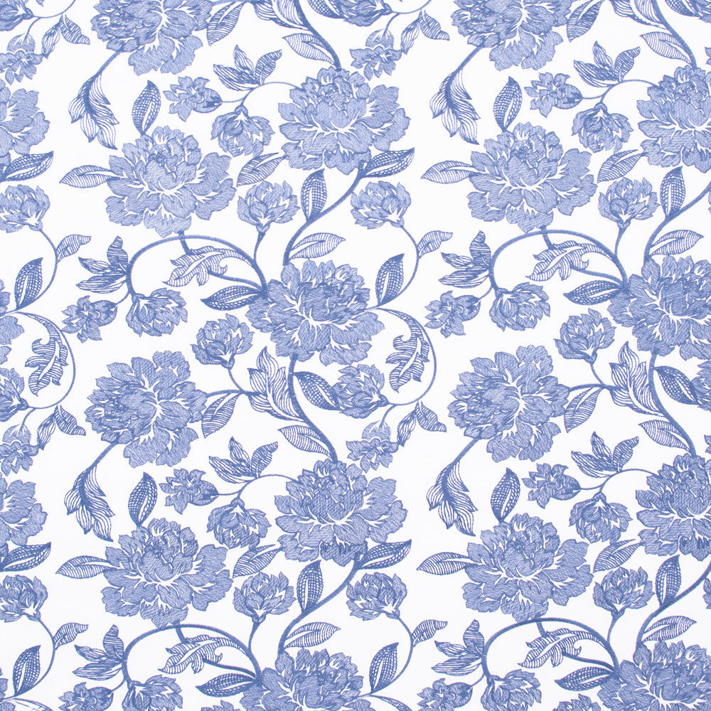 Easy Summer Navy by Carole Designer Fabric Bluebird 100% Polyester India N/A Horizontal: 17 and Vertical: 18.5 51.5 - Swanky Fabrics -