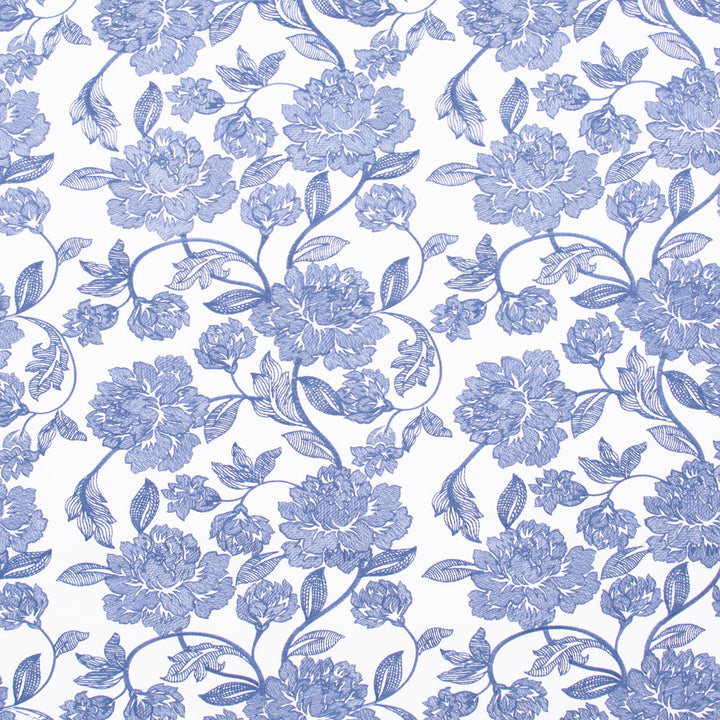 Easy Summer Navy by Carole Designer Fabric Bluebird 100% Polyester India N/A Horizontal: 17 and Vertical: 18.5 51.5 - Swanky Fabrics -