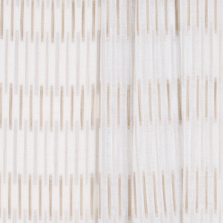 Roped Around Taupe by Carole Designer Fabric Sheer Marvel 100% Polyester TURKEY N/A 7 1/2" V, 7/8" H 118" - Swanky Fabrics -