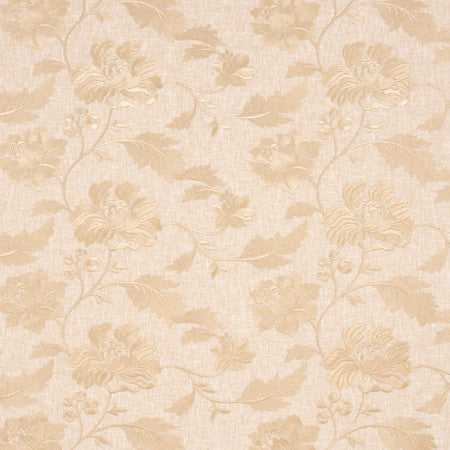 One She Loves Antique by Carole Designer Fabric Lemongrass 70% Polyester, 30% Cotton India 9 3/8" V, 16 7/8" H 51.5" - Swanky Fabrics -