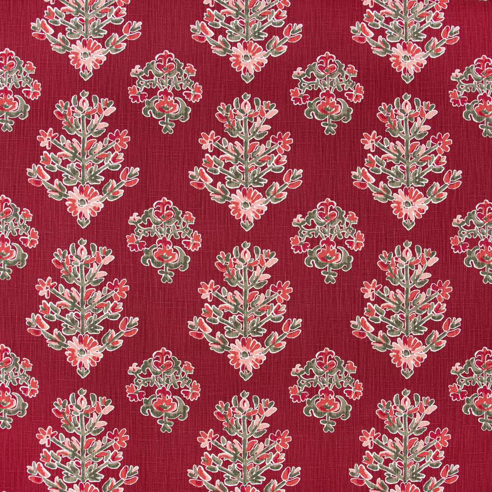 Wrist Corsage Ruby by Carole Designer Fabric Geranium 85% Cotton, 15% Linen Printed In USA Passes 24,000 Double Rubs Wyzenbeek Horizontal: 135 and Vertical: 12625 54 - Swanky Fabrics -