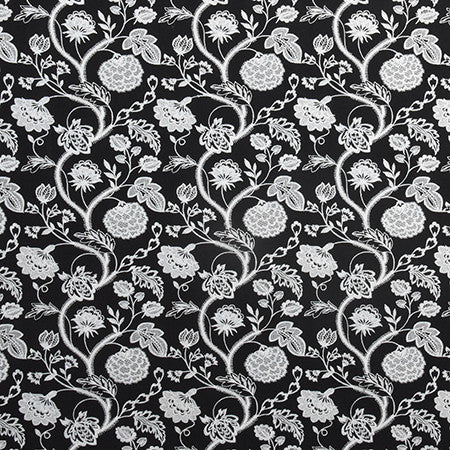 Charming Climb Black by Carole Designer Fabric From The Heart 70% Polyester, 30% Cotton India N/A </p><p>Repeat: 9 1/2" V, 8 1/2" H 51.5" - Swanky Fabrics -