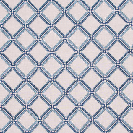 Diamonds Within Cerulean by Carole Designer Fabric Spearmint 42% Cotton, 42% Viscose, 16% Polyester India Passes 20,000 Double Rubs Wyzenbeek 4 1/2" V, 4 1/2" H 53.75" - Swanky Fabrics -
