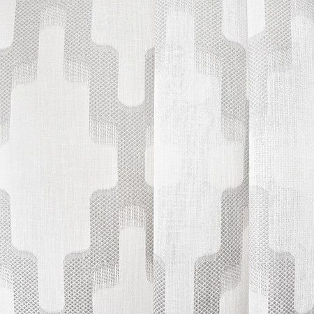 On Behalf Gray by Carole Designer Fabric Sheer Luxury 100% Polyester TURKEY N/A 15 1/4" V, 6" H 118" - Swanky Fabrics -