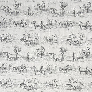 Horse Around Ink by Carole Designer Fabric