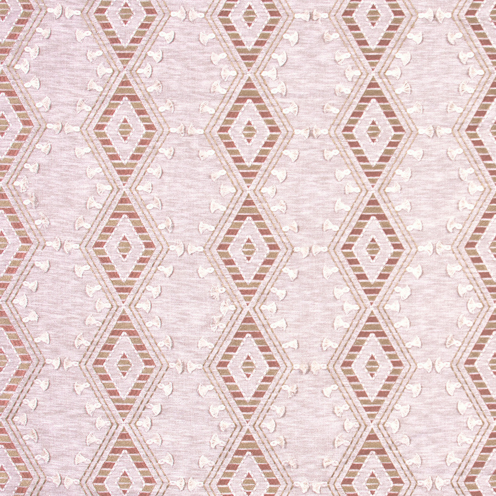 World Travels Cameo by Carole Designer Fabric Pink Jade 71% Polyester, 29% Cotton India 25,000 Wyzenbeek Double Rubs Horizontal: 6.5 and Vertical: 6.25 52 - Swanky Fabrics -