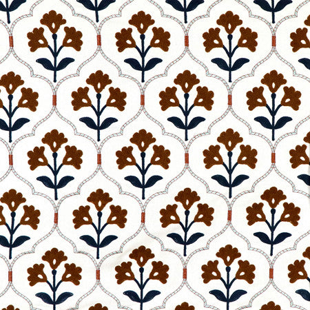 <p>Kindred Patina by Carole Designer Fabric</p><p><strong>Required Minimum Quantity Purchase: 2 yards</strong></p><p>Book: Forget Me Knot</p><p>Content: Base: 100% Cotton Embr: 71.7% Cotton, 23.1% Acrylic, 5.2% Viscose</p><p>Origin: </p><p>Performance: N/A</p><p>Repeat: 7 1/2" V, 2 3/4" H HD</p><p>Width: 50*"</p>