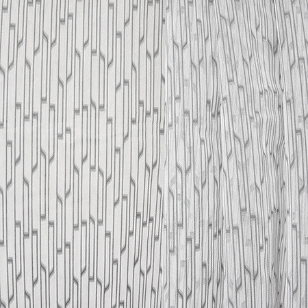 On The Hunt Gray by Carole Designer Fabric Sheer Luxury 100% Polyester TURKEY 10" V, 8 1/2" H 118" - Swanky Fabrics -