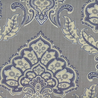 Voice Over Cobalt by Carole Designer Fabric Fountain Gate 100% Polyester Turkey N/A Horizontal: 13 7/8" and Vertical: 11 7/8" V 59" - Swanky Fabrics -