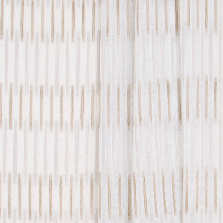 Roped Around Taupe by Carole Designer Fabric Sheer Marvel 100% Polyester TURKEY N/A Horizontal: 875 and Vertical: 75 118 - Swanky Fabrics -