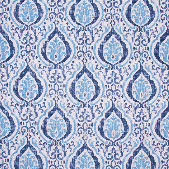 Be Brave Sapphire by Carole Designer Fabric Bluebird 100% Cotton- Soil Repellent China Passes 27,000 Double Rubs Wyzenbeek Horizontal: 13.5 and Vertical: 18 56 - Swanky Fabrics -